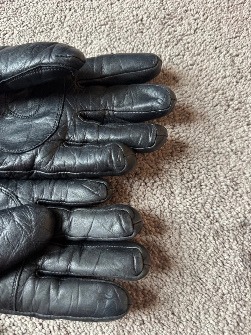 Harley Davidson Black Genuine Leather Gloves SIZE S